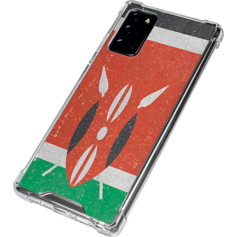 Kenya Flag Distressed Galaxy Note20 5G Clear Case